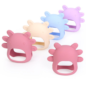 Jouet de dentition hexagonal dinosaure en silicone de qualité alimentaire, profondeur 2,3 cm, pour bébé dès 6 mois, design anti-étouffement sûr - Product Image 2
