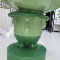 Patung Resin Karakter Bunga Kartun Lucu, Patung Boneka Bunga Kawaii untuk Hiasan Lanskap Mal, Taman, dan Taman Kanak-Kanak