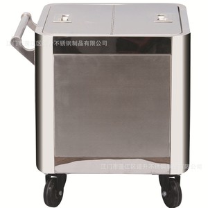 Stainless Steel <b>Flour</b> Cart With Lid And Wheels Large Capacity Kitchen Storage Cart For Home Or Commercial Use - Product Image 2