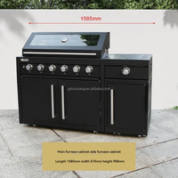 Maxnice Vente à Chaud Nouveau Commercial BBQ Grill Cabinet Island Tout-en-un En Acier Inoxydable Cuisine Extérieure De Luxe