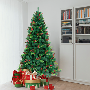 Arbre de Noël réaliste en PVC givré de décoration de Noël personnalisé de bonne année pour les vacances - Product Image 5