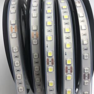 Bande lumineuse souple flexible 24V 5050 IP67 étanche, 60 LED, lumière verte et blanche 6000K, basse tension, haute luminosité - Product Image 4