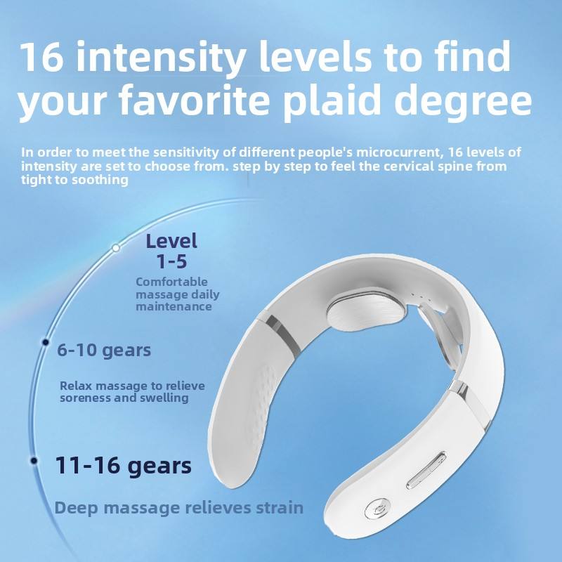 ORANGLES Wireless Smart EMS Cervical Massager | Heating Neck Massager with Remote Control, 6 Modes & 15 Intensity Levels, USB Rechargeable, Portable ABS Pulse Protector for Neck Pain Relief – Qatar - angled perspective - presenting advantages - Image 4 of 6 | fits any environment | Purchase Wireless Smart EMS Cervical Massager | Heating Neck Massager with Remote Control, 6 Modes & 15 Intensity Levels, USB Rechargeable, Portable ABS Pulse Protector for Neck Pain Relief – Qatar Michigan | Free Shipping ORANGLES