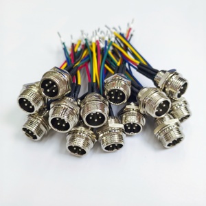 Câble de montage pour connecteur aviation personnalisé GX12 2 3 4 5 6 7 8 broches, connecteur aviation mâle UL1007 8CM, câble connecteur GX12 - Product Image 5