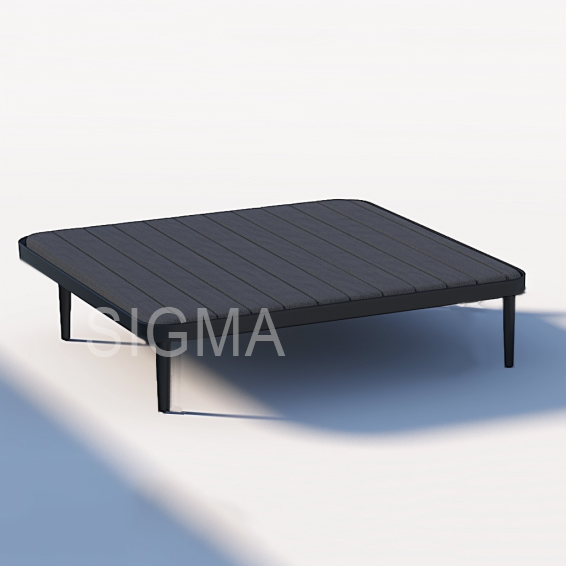 Modern patio outdoor furniture square aluminum frame fashion coffee table