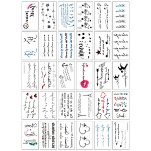 New Arrival Multi-Colored Mixed Style <b>Waterproof</b> UV Printed Gloss Lamination Eco-Friendly Temporary Decor Tattoo <b>Sticker</b> - Product Image 4