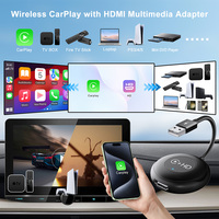 Adaptateur TV Carplay sans fil Adaptateur HDMI pour miroir de voiture Dongle CarPlay Convertisseur filaire à sans fil Support Google TV BOX