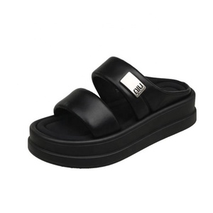 Summer New Style Platform Open Toe Casual Women's Slip on Outdoor Sandals <b>Low</b> Heel Thick Sole for Spring Autumn Beach Wear - Product Image 5