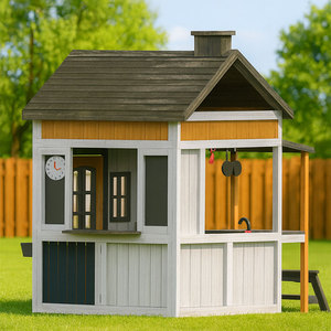 บ้านไม้กลางแจ้งสำหรับเด็ก ดีไซน์คลาสสิก สำหรับสวนหลังบ้าน สวนสาธารณะ และสวนในบ้าน - Product Image 2