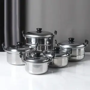 Modern mutfak 12 parça mutfak eşyaları pişirme Pot Set yapışmaz paslanmaz çelik TENCERE SETİ
