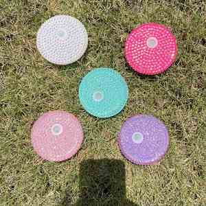 Couvercles en acrylique brillants et colorés sans BPA, ornés de strass, pour canettes en verre à double paroi de 12 oz et 15 oz, vente en gros du fabricant - Product Image 4