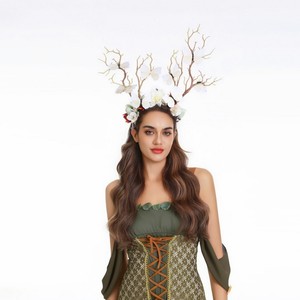 ที่คาด<span class=keywords><strong>ผม</strong></span>ดอกไม้คริสต์มาสสำหรับผู้หญิงและเด็กผู้หญิง สไตล์เรโทร กิ่งไม้ กวางเรนเดียร์ สำหรับงานเทศกาลและปาร์ตี้ - Product Image 5