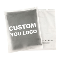 Sacs en plastique à fermeture éclair givrés, étanches et refermables, personnalisables avec logo, pour l'emballage de vêtements