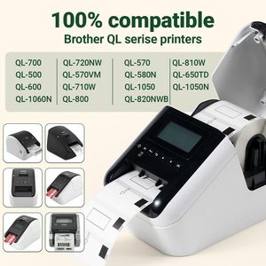 Etiquetas de Papel Blanco Sin Recubrimiento Compatibles con Brother DK-1209 (1.1 x 2.4), para Impresoras de Códigos de Barras y Direcciones, <span class=keywords><strong>QL</strong></span>-600, <span class=keywords><strong>QL</strong></span> 810w, <span class=keywords><strong>QL</strong></span> 820NWB - Product Image 4