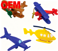 Modèle personnalisé OEM ODM, ensemble de mini-modèles d'avions, hélicoptères, ballons à air chaud, figurines de parachutistes, jouet éducatif en plastique