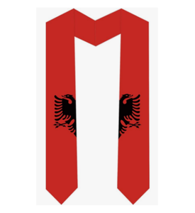 ビンテージアルバニアアルバニアイーグルフラッグユニセックス卒業ストール鉛筆型ショールラップ大学院のスカーフ - Product Image 3