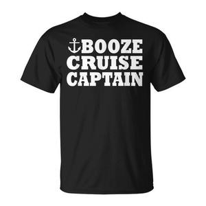 T-shirt Boozze Cruise Captain nera da uomo, abbigliamento casual - Product Image 1