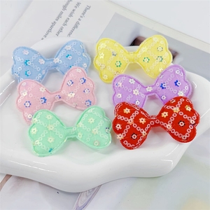 Perline di stoffa fai da te <span class=keywords><strong>a</strong></span> forma di piccoli fiori, paillettes, fiocchi, graziosi nodi <span class=keywords><strong>a</strong></span> otto, fermagli per capelli, bambole, abbigliamento, copricapi, accessori - Product Image 1