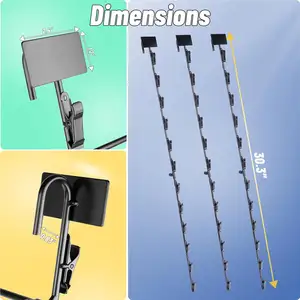 Hookei Strip klip logam Display gantung plastik OEM Display untuk Display ritel dengan Label Header