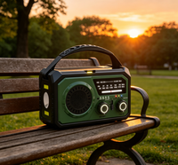 16000mAh Handkurbel-Notfall-Wetterradio AM/FM mit Solarpanel, Taschenlampe, Eingebautem Lautsprecher und USB-Aufladung
