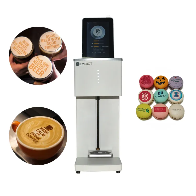 Capuchino Latte Art Inkjet Printing Machine Coffee Printer Digital 3d 12 New Product 2020 Touch Screen Provided Flatbed Printer