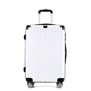 2021 new arrivals top rated travel big bags quality carry on trolley luggage women weekender white set 5 pcs leather