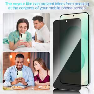 ई सी गोपनीयता मोबाइल फोन टेम्पर्ड ग्लास स्क्रीन रक्षक के लिए 25 स्क्रैच-प्रतिरोधी एंटी-फिंगरप्रिंट 2.5 डी 9 एच एंटी-जासूस - Product Image 2