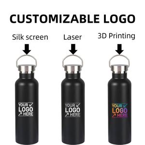 Custom logo Double Wall Vacuum Reusable Travel Metal Flask Hot Sale Insulated Hiking Sports Standard Mouth Water <b>Bottle</b> - Product Image 6