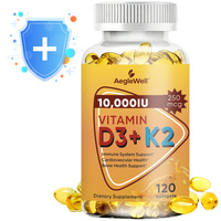 OEM ODM D3 K2 Complex Vitamines Softgel Complément Alimentaire de Qualité Alimentaire Renforce le Système Immunitaire et Favorise la Santé Osseuse