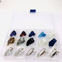Vente en gros de plectres pour pouces et doigts en celluloïd de haute qualité pour la technique fingerstyle, accessoires pour instruments à cordes