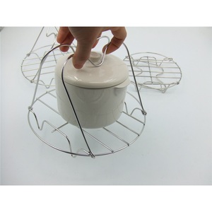 Grille de cuisson vapeur portable multifonction en acier inoxydable à quatre coins avec poignée pour pains vapeur - Product Image 5