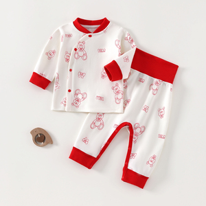 Set di Abbigliamento Primaverile Unisex <span class=keywords><strong>per</strong></span> Neonati Ka Ka Bear, 2 Pezzi in Cotone, Stampa Cartoon Casual, Traspirante, Collo Tondo, Pantaloni Lunghi - Product Image 4