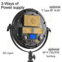 TOLIFO R-S60RGB Panneau lumineux annulaire à écran complet, lumière vidéo LED RGB portable, prend en charge le contrôle DMX512 par application pour la photographie en studio