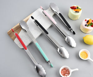 Vente en gros d'ustensiles de cuisine Syh341, pinces à nourriture en silicone sans BPA, pinces de cuisson pour barbecue, pinces en acier inoxydable 304 avec verrouillage - Product Image 2