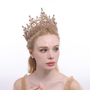 Tiara de Novia de Cristal con Rosas de Lujo para Novias, Concursos, Bailes de Graduación, Impresionante Tocado de Novia con Pedrería - Product Image 2