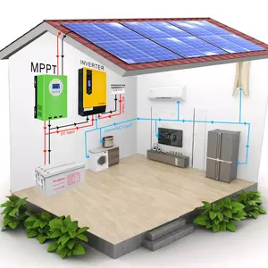 Kit solare 800W 1000W 1200W 1600W 2400W 3KW 4KW sistema di energia solare off grid per la casa