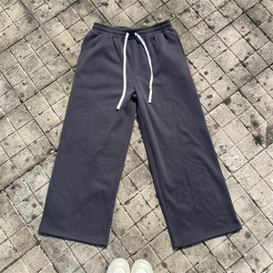 PT912 Vente en gros, <span class=keywords><strong>pantalon</strong></span> de survêtement personnalisé à étiquette privée, 100% coton, coupe droite, <span class=keywords><strong>pantalon</strong></span> de survêtement ample pour <span class=keywords><strong>homme</strong></span>, <span class=keywords><strong>pantalon</strong></span> de survêtement épais - Product Image 2