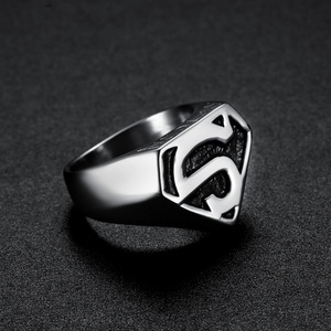 Superman Ring New Arrive Wholesale Stainless Steel Red Compass Casting Custom Colors Accepted High Polish No Stone / No Settig - Product Image 5