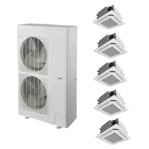 ระบบปรับอากาศแบบ VRF ฮีทปั๊ม ติดตั้งบนเพดาน 5 โซน 8 ทิศทาง แบบคาสเซ็ต - Product Image 4
