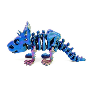Squelette de Pachyrhinosaurus imprimé en 3D, jouet articulé à charnière, cadeau sensoriel souple pour bureau, best-seller transfrontalier - Product Image 1