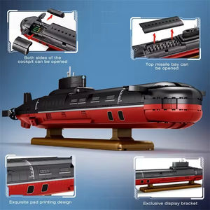 Reobrix 33048 1/250 Modelo de Submarino Misilero, Bloques de Construcción de Armas, Juguetes de Ensamblaje, 2895 Piezas, Equipo de Batalla, Sets de Bloques de Construcción - Product Image 4