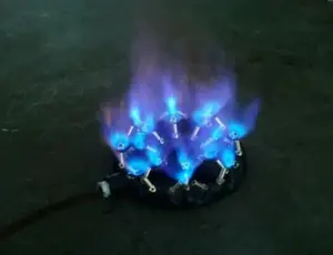 LYROE Brûleur en laiton commercial au gaz naturel propane GPL Brûleur à 23 jets Brûleur à jet en fonte <span class=keywords><strong>de</strong></span> fer - Product Image 2