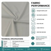 Tela de Poliéster y Elastano para Ropa Deportiva, Secado Rápido, Transpirable, Elástica, 210 g/m², Absorbe la Humedad, para Ropa de Yoga