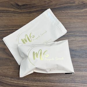 10x13 inch Wholesale Matte Peach Poly Mailers Custom Gold Print Logo Shipping Envelopes For Clothing Boutique Packaging - Product Image 5