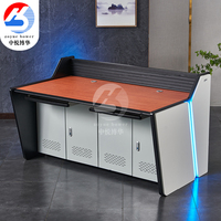 Console de Commande Moderne Extensible en Métal pour Centre de Surveillance, Équipement de Bureau pour Salle de Diffusion et Salle de Contrôle de Sécurité