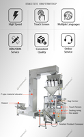 Machine d'emballage automatique de granulés 420D, machine d'emballage verticale VFFS pour sachets de snacks, noix, bonbons, sucre, haricots, granulés de café