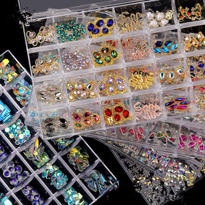 Venta al por Mayor de Decoraciones de Uñas 3D de Lujo con 24 Rejillas, Cristales de Estrás y Dijes de Cereza - Product Image 1
