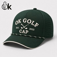 Gorra de Béisbol Unisex Ajustable Personalizada con 5 Paneles, Bordada, con Cuerda, Gorras Deportivas de Golf, Perforada con Corte Láser, Estilo Dad Hat