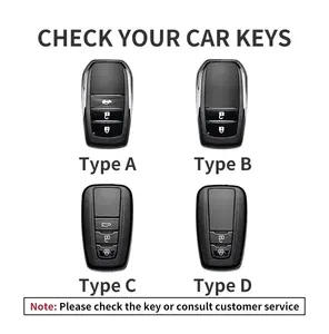 Para <span class=keywords><strong>Toyota</strong></span> <span class=keywords><strong>Prius</strong></span> Camry Corolla CHR RAV4 Prado 2018 <span class=keywords><strong>2022</strong></span> cuero coche mando a distancia funda protectora llavero Accesorios - Product Image 2