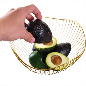 Bandeja Moderna de Alta Gama con Borde Curvo, de Una Sola Capa, de Alambre Metálico Dorado, para Decoración de Frutas, Verduras y Pan - Product Image 3